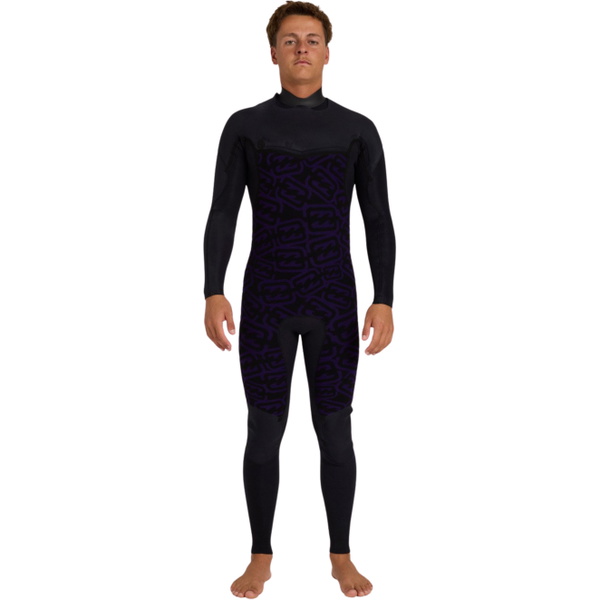 2026 Billabong Hombres Absolute Ultra 4/3mm Chest Zip Neopreno ABYW100283 - Black